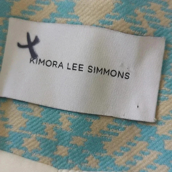 Kimora Lee Simmons Wool Blend Houndstooth Long Coat - Picture 4 of 6